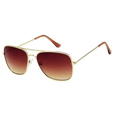 Sonnenbrille Pilotenbrille Fliegerbrille Brille Gold Braun 3136