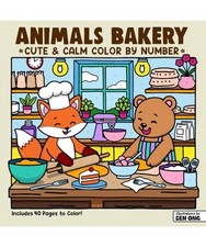 Tiere Bäckerei süß & ruhig Farbe nach Zahlen: entzückende Bäcker & leckere Leckereien für R