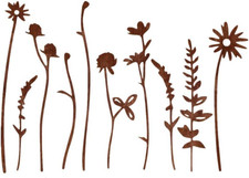 10Er Set Gartenstecker Metall