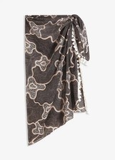 Strand Pareo Schwarz Beige