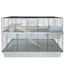 Kleintierkäfig / Meerschweinchen Käfig / Nagerkäfig - 120 cm - mit 2 Stockwerken