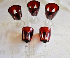 Cristal D‘Arques Durand Luminarc Gothic Rubinrot - 5 x Wein Gläser