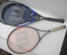 2 x Wilson Tennisschläger - Burn Team Junior 25" + Grandslam XL 27,5" Erwachsene