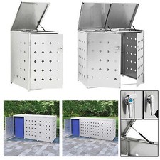 Mülltonnenbox Müllbox Edelstahl 1/2/3/4er Mülltonne Box Mülltonnenverkleidung