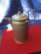 antike Kaffekanne Zinnkanne ca. 20cm u. 0,7 kg A.A.K. Datiert 1854 alte Punze