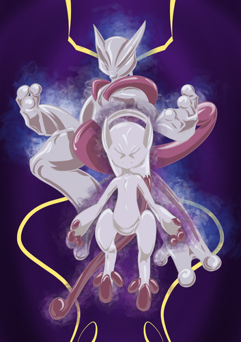 Pokemon mewtu y poster - pokemon, a3