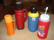 4 Isolierkannen/Thermoskannen/Isolierflasche original vintage-retro 70er Jahre