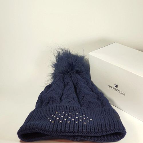 Swarovski blaue mütze - swarovski,