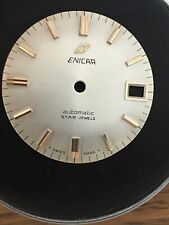 ENICAR AUTOMATIC STAR JEWELS DIAL ZIFFERBLATT NEW OLD STOCK 12 mal/G4818
