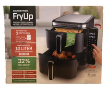 GOURMETmaxx FryUp Vertikale Doppelkammer Heißluftfritteuse 10L AirFryer 2800W