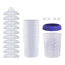 10 Stück Einweg-Farbspritzpistolen-Mischbecher für HVLP-Farbspritzpistole