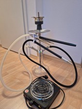 AMY Deluxe Shisha Komplettset – 2 Schläuche, Heizer & Naturkohle – top Zustand