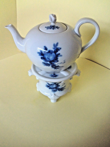 Blaue rose teekanne - blaue,