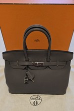 Hermes Birkin 35 Handtasche  - Togo Leder - Grau