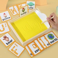 Montessori-Sandkasten, Holzsandkästen für Kinder, Schreiben von Buchstaben und