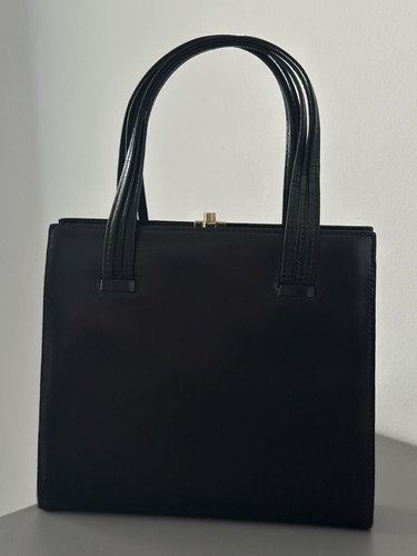 Vintage leder handtasche - leder, retro