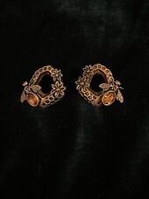 ALEXANDER MCQUEEN Biene Schädel Kristall antik gold farbige Ohrringe 