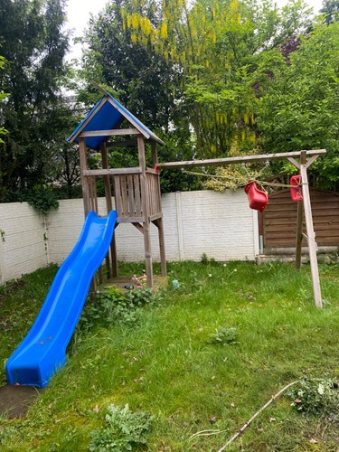 Spielturm mit rutsche - spielturm, schaukel