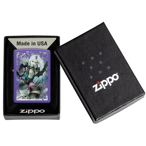 Original lila matt zippo - matt,