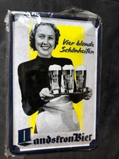 Blechschild Landskron Bier Werbeschild Metallschild Retro ca. 30x20 cm