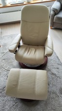 Stressless Consul Sessel mit Hocker, Leder, Beige