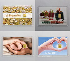 1 Gr. 999 Gold Geschenk Taufe Geburt Hochzeit Geburtstag Alles Liebe Goldbarren