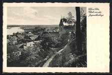 Lebus, Blick von der Jugendherberge auf die Ortschaft, Ansichtskarte 1934 