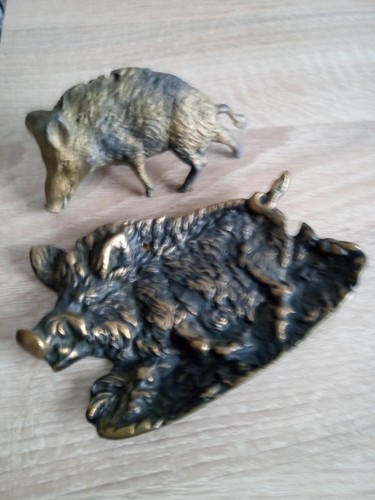 Wildschwein keiler figur - 2x,