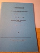 Deutsche Reichsbahn - Nr. 602 - Preistafel für Beförderung von Personen - 1993