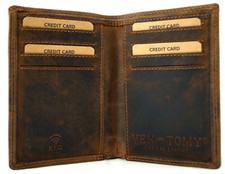 flache Geldbörse Vollleder