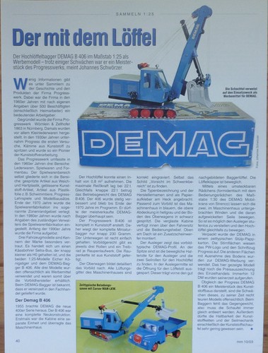 Demag 406 löffel bagger - b,