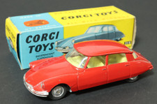 Altes Corgi Toys 210 S Blechspielzeug Auto Citroen DS 19 rot Karton Modellauto