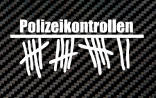 Aufkleber Polizeikontrollen Auto Car Sticker decal JDM Police Tuning Strichliste
