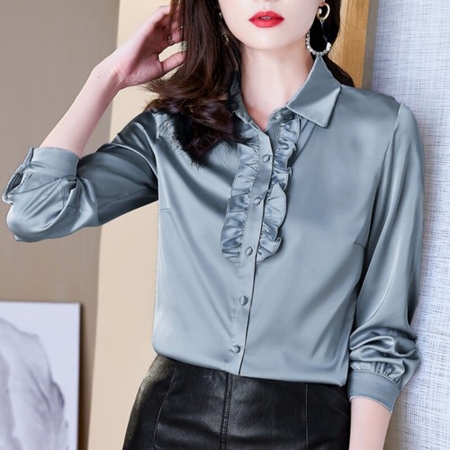 Damen satin bluse kunstseide - satin,
