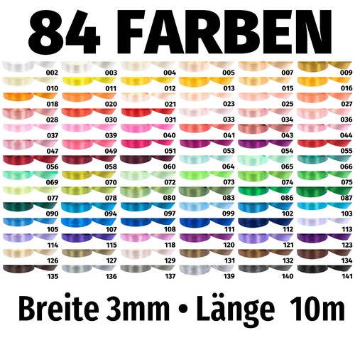 Geschenkband 10m 3mm breit - 10m,