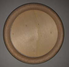 Bilderrahmen rund 12 cm Holz Rahmen ohne Glas mit Rückwand Rohholz Kreativrahmen