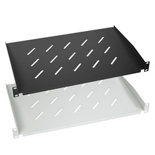 HMF Fachboden Serverschrank,19 Zoll, 1HE, Ablage Netzwerkschrank Server Rack