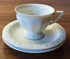 Rosenthal Maria Weiß Mokkatasse mit zwei Untertassen