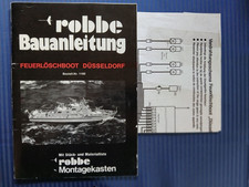 Robbe Bauanleitung für Feuerlöschboot Düsseldorf Bestell-Nr. 1100, guter Zustand
