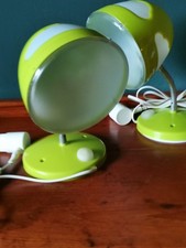 2 IKEA Skojig grün weiß Wolke Vintage Lampe Schreibtischlampe Nachttischlampe 