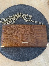 Clutch kroko vintage leder - clutch,
