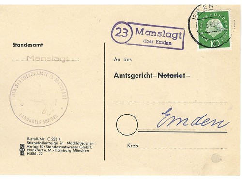 Landpoststempel manslagt - landpoststempel,