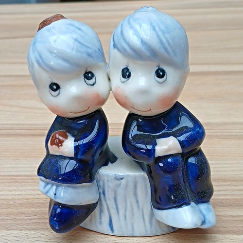 Delft blue keramikfigur - blue,