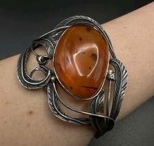 Silber Bernstein Armreif