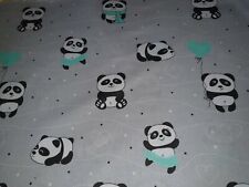 Alltagsmaske Behelfsschutzmaske Mund Nase Maske ?Panda Pandabär BW auf grau NEU