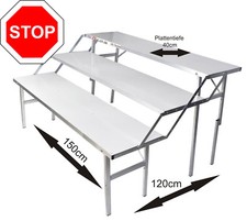 Stufentisch Klapptisch Alu faltbar Markttisch Verkaufstisch