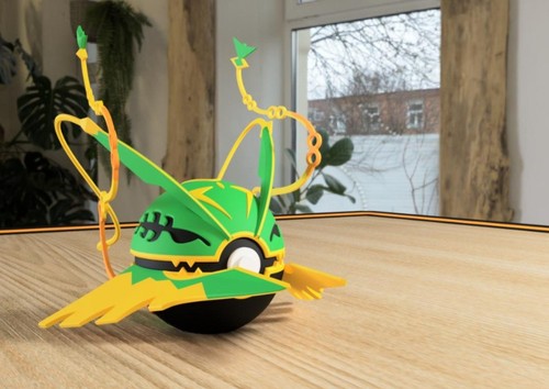 Mega rayquaza pokéball - mega, 3d