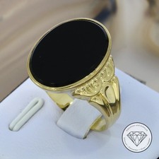 SONDERAKTION WERT 890,- Onyx Siegel Ring 585 Gold 14k 14 KT in 62 massiv XXYY
