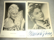 Marika Rökk - 2 Autogrammkarten 1 x signiert - Konvolut