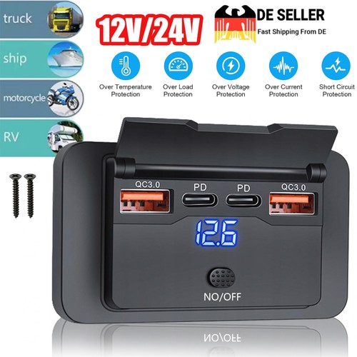 Usb steckdose 12v 24v - usb,